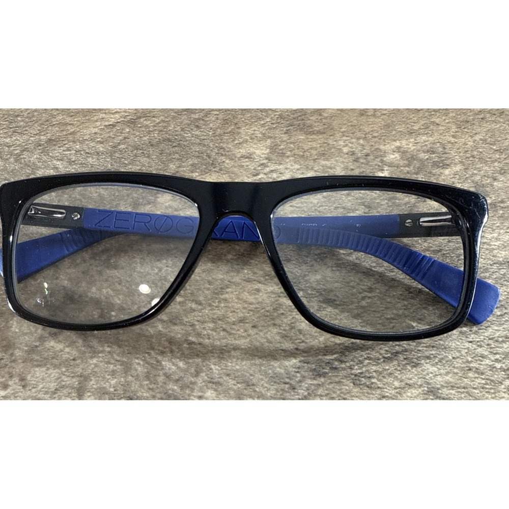 Cole Haan ZERØGRAND Eyeglass Frames Black Blue Flex Hinges 54-18-142-38mm